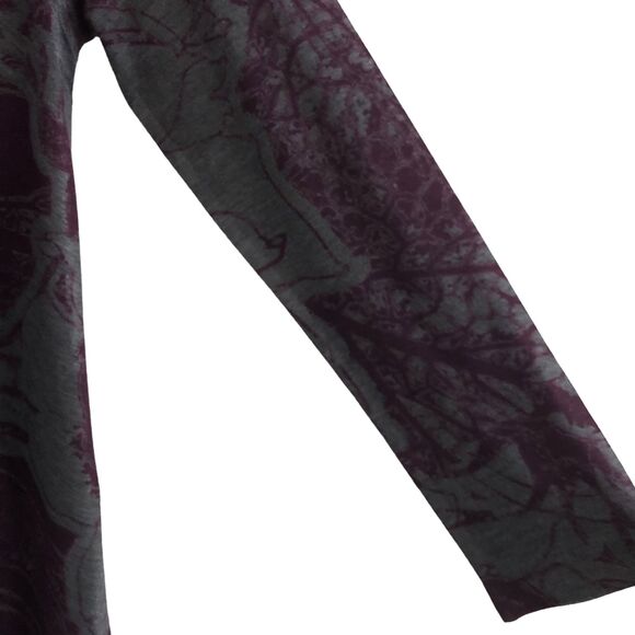 Soft Surroundings Women's Tunic Knit Top Size L Floral Purple Lagenlook Stretch - Picture 6 of 9